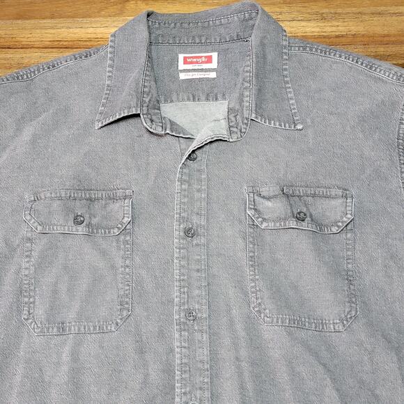 Wrangler Black Denim LS Full Button Shirt - Size 2XL - Picture 2 of 5